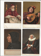 ( 4398 ) Lot De 4 Cartes Tableux Frans Hals Rambrandt Sanzio.. - Pintura & Cuadros