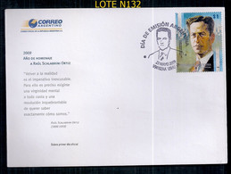 ARGENTINE 2009 GJ 3739 HOMMAGE À SCALABRINI ORTIZ - Lettres & Documents