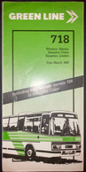 London Green Line Bus 718 Timetable Brochure - Europe