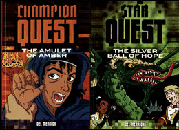 2 X Comic  -  Champion Quest : The Amulet Of Amber  +  The Silver Ball Of Hope - Blake Education Verlag - Andere & Zonder Classificatie