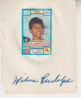 Wilma Rudolph (†1994) Olympic Champion - 3x Gold In Rome 1960 - Autograph On Page 12x15cm ,autografo, Autographe, - Autografi