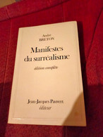 Breton Manifeste Du Surrealisme Edition Complete Ed Pauvert - Classic Authors