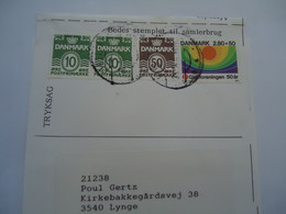 DENMARK POSTMARK  ON PAPERS 1986 - Tarjetas – Máximo