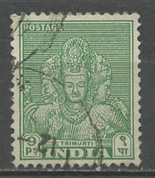 Inde - India - Indien 1949 Y&T N°9 - Michel N°193 (o) - 9p Trimurti - Usati