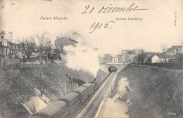 CPA 94 SAINT MANDE AVENUE GAMBETTA (TRAIN - Saint Mande