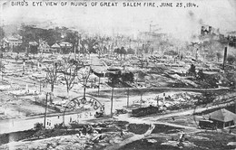 CPA ETATS UNIS AMERIQUE USA BIRD'S EYE VIEW OF RUINS OF GREAT SALEM FIRE JUNE 25 1914 - Andere & Zonder Classificatie