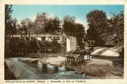 Belleville Sur Saône * La Passerelle Et Gué Sur L'ardières * Attelage * Pont - Belleville Sur Saone