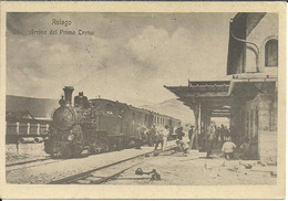Asiago (Vicenza) Stazione Ferroviaria, "Arrivo Del Primo Treno" Ristampa Del 1994 Da Foto D'epoca 1900, Railway Station - Vicenza