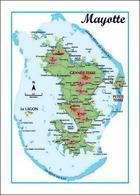 Mayotte Map New Postcard Landkarte AK - Mayotte