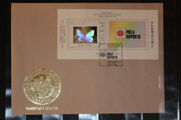 Polen, Hologramm, Hologrammblock Zur Phila Nippon 1991, FDC - Hologramme
