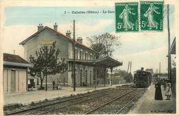 Caluire * Vue Sur La Gare * Ligne Chemin De Fer * Train Locomotive - Caluire Et Cuire