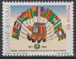 Guiné-Bissau Guinea Guinée 1997 Mi. 1256 CEDEAO ECOWAS 20 Jahre Years Ans Flags Fahnen Drapeaux - Timbres