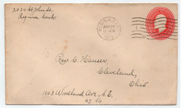 CANADA - REGINA - SASKATCHEWAN /1912  ENTIER POSTAL ==> USA (ref 8613a) - Briefe U. Dokumente