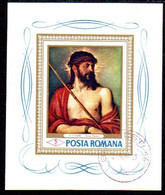 ROMANIA 1968 Titian Painting Block Used.  Michel Block 65 - Oblitérés