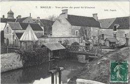 78    Maule  - Vue Prise Du Pont Saint Vincent - Maule