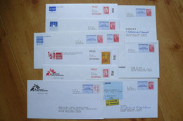 France - PAP Réponse - Lot De 10 Différentes Enveloppes Réponses Neuves - Collections & Lots: Stationery & PAP