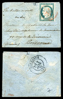 LE NEWTON', 20c Siège, Càd Paris SC Rouge Du 3 Janv 1871 Sur Petite Lm Pour Bordeaux, Arrivée Le 7 Janv 1871. B/TB (cert - Krieg 1870