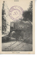 TAZA Maroc Sur Cpa Une Porte Cachet Violet 2° Régiment De Spahis 1920    ....G - Lettres & Documents