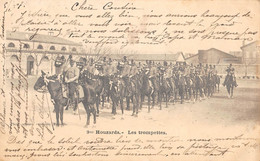 CPA THEME GUERRE 9e HOUZARDS LES TROMPETTES - Weltkrieg 1914-18