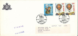 San Marino Cover Sent Air Mail To USA 16-5-1987 Topic Stamps - Brieven En Documenten