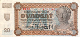 Slovakia 20 Korun, P-7s (11.9.1922) - UNC - Slowakije