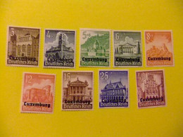 LUXEMBURGO 1941 Luxembourg - Occupation Allemande  Yv 33 / 41 * - 1940-1944 Ocupación Alemana