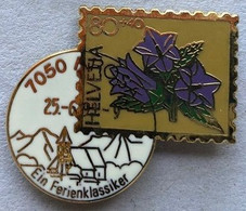 TIMBRE SUISSE 80 + 40 - 7050 EIN FERIENKLASSIKER - HELVETIA - FLEURS - BLUMEN - FLOWERS - SCHWEIZ - EGF - AROSA - (28) - Postes