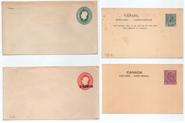 CANADA - ROIS / 4 ENTIERS POSTAUX TOUS DIFFERENTS - STATIONERY (ref 8619) - 1903-1954 Rois