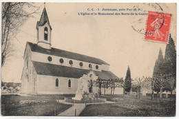 64 JURANCON , Près Pau  L'Eglise Et Le Monument Aux Morts - Jurancon