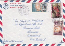 POLYNESIE FRANCAISE 1973 PLI AERIEN DE PAPEETE - Lettres & Documents