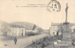 CPA 63 LA FONTAINE DU BERGER ROUTE DE PONTGIBAUD - Autres & Non Classés