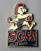 SP295 Pin's Basket Basketball SCM LE MANS Sarthe Lion Achat Immédiat - Basketball