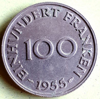 SARRE / SAARLAND: 100 FRANCS 1955  KM 4 - Andere & Zonder Classificatie