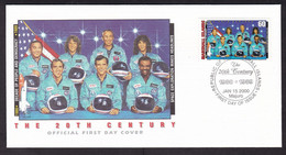 Marshall Islands: FDC First Day Cover, 2000, 1 Stamp, NASA Space Shuttle Crew Challenger Disaster, Rare (traces Of Use) - Marshall