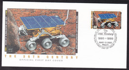 Marshall Islands: FDC First Day Cover, 2000, 1 Stamp, NASA Pathfinder Mars Rover Robot, Space, Rare (traces Of Use) - Marshall