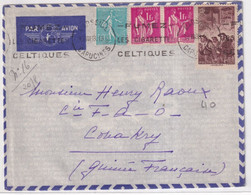 1938 - ENVELOPPE Par AVION AIR FRANCE De MARSEILLE (MECA CIGARETTES) => CONAKRY (GUINEE) - DESTINATION ! - Storia Postale
