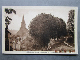 CPA 89 Yonne CERISIERS  -   La Promenade Et L'église - Pays D'Othe  1938 - Cerisiers