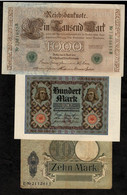 Lot De 3 Billets ALLEMAGNE - Collezioni