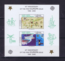 Cyprus (Turkish Republic) Space 2006 CEPT, 50 Years Europa, Re-print Europa Stamp ISY 92 With Overprint Gold Ink IMPERF - Altri & Non Classificati