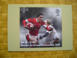 PHQ Rugby Union WAL 16-15 ENG Women's Six Nations Championship 2009 - Stamps (pictures)