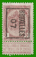 PREO N° 910 - Position B "BRUXELLES 07" - Rollenmarken 1900-09