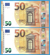 50 EURO SPAIN LAGARDE PAREJA VC-V019 UNC-FDS (D058) - 50 Euro