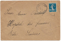 (Z12) - Y&T N°140 SEUL - LETTRE WESSERLING ALSACE =>SUISSE 1915 - TARIF 1-20 GRS DU 01/051910 - Cartas