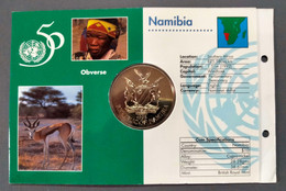NAMIBIA 10 DOLLARS 1995 KM#9 United Nations - 50 Years CARD BU (CRL5#10) - Namibie