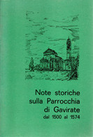 D21N20 - NOTE STORICHE SULLA PARROCCHIA DI GAVIRATE - Religión