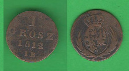Polska 1 Grosz 1812 IB Poland Polonia Polonie - Poland