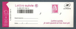 France, Autoadhésif, Adhésif, 1656B Ou 1656A, Lettre Suivie, LS 6, Neuf **, TTB, Marianne L'engagée, Rose - Adhesive Stamps