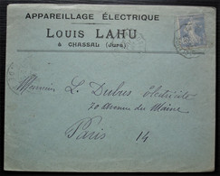 Chassal Jura 1930 Louis Lahu Appareillage électrique Avec Convoyeur Saint Claude à La Cluse, Daguin Au Revers - 1921-1960: Periodo Moderno
