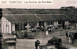 CPSM PHOTO RR V 1945-50 Les Roches De Port-Mer Restaurant Bar Dancing G. RACINET Automobile Citroên Traction Peugeot 202 - Cancale