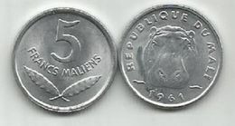 Mali 5 Francs Maliens 1961. High Grade - Mali (1962-1984)
